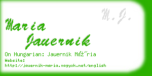 maria jauernik business card